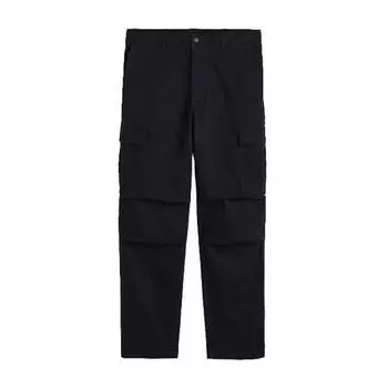 Брюки-карго из твила H&amp;M Regular Fit Twill Cargo, черный