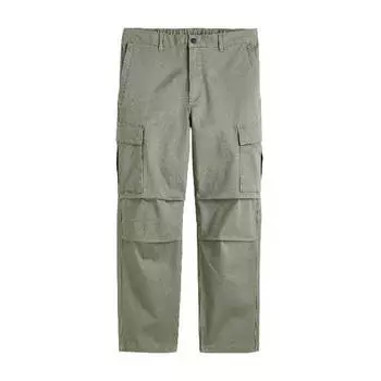 Брюки-карго из твила H&amp;M Regular Fit Twill Cargo, хаки