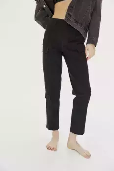 Брюки-карго из твила H&M, черный