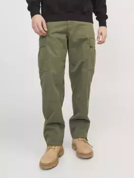 Брюки-карго Jack & Jones "JPSTKARL JJHARLOW CARGO NOOS", оливковый