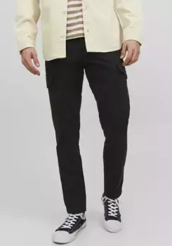 Брюки-карго Jack & Jones "JPSTOLLIE JJBOWIE CARGO NOOS", черный