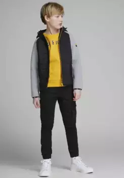 Брюки-карго Jack & Jones Junior "JPSTPAUL JJFLAKE AKM 542", черный