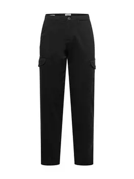 Брюки-карго JACK & JONES Regular Cargo Pants JPSTOllie Bowie, черный