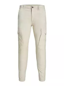 Брюки-карго JACK & JONES Tapered Cargo Pants JJIPaul JJFlake, кремовый