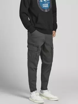Брюки карго Jjiace Jjdex Tapered Jack & Jones, цвет asphalt solid