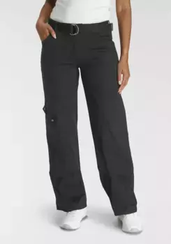 Брюки-карго KangaROOS (2 шт., со съемным ремнем), со специальным дизайном карманов, черный