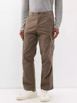 Брюки карго kenny из смесового хлопка Officine Gnrale, коричневый