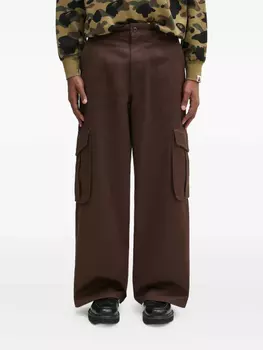 Брюки-карго Kenzo из хлопка, коричневый
