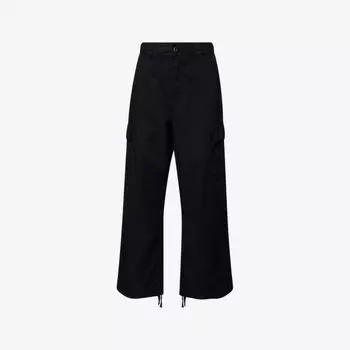Брюки-карго Kingston Carhartt Wip хлопковые с логотипом, черный