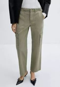 Брюки-карго LARA Mango, цвет kaki