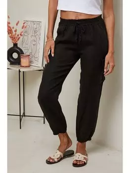 Брюки-карго Le Monde du Lin Leinen-Cargohose, черный