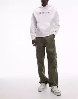 Брюки-карго Levi's 568 свободного кроя, прямые, темно-зеленого цвета