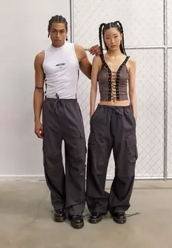 Брюки-карго LINEN BLEND CARGO UNISEX YOURTURN, темно-серый