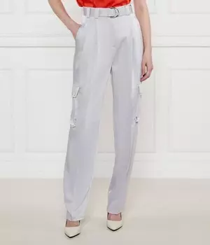 Брюки-карго Liu Jo Relaxed Fit, серебряный