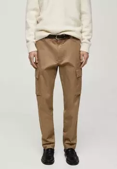 Брюки карго Mango, коричневый