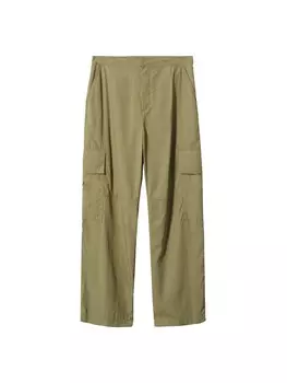Брюки-карго MANGO Tapered Cargo Pants Oli, оливковый
