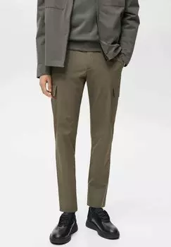 Брюки карго Mango, зеленый