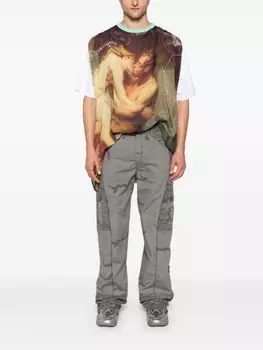 Брюки карго Marine Serre Regenerated Camo, серый