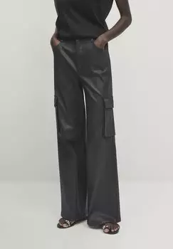Брюки-карго Massimo Dutti, черный