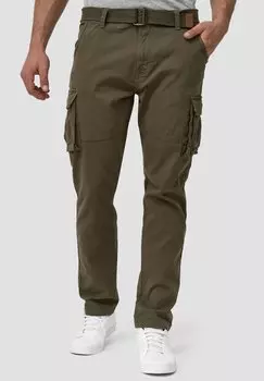 Брюки-карго MATHEN INDICODE JEANS, цвет army