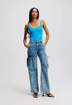 Брюки карго MID-RISE UTILITY Karl Lagerfeld Jeans, синий