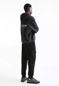 Брюки карго MULTI-POCKET PULL&BEAR, черный