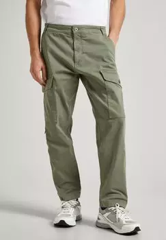 Брюки карго MULTI POCKETS Pepe Jeans, оливково-зеленый