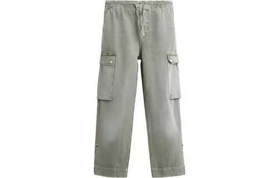 Брюки-карго мужские цвета хаки Zara, хаки