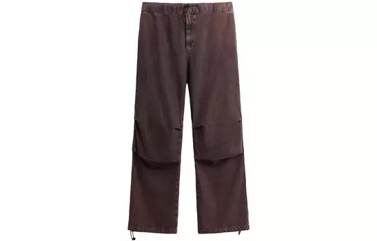Брюки-карго мужские красные/черные Zara, красный/черный