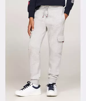 Брюки-карго мужские Tommy Hilfiger трикотажные на кулиске, серый