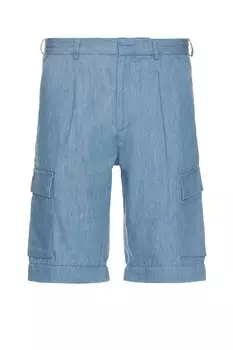 Брюки-карго на молнии Double Rainbouu, цвет Chambray Denim