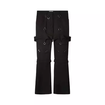 Брюки карго на молнии Off-White из смесовой шерсти, Черные
