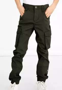 Брюки карго NKMRYAN CARGO R TWI PANT 2222-BA Name it, цвет dark green