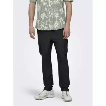 Брюки карго Only & Sons Linus 0007 Cot Lin, черный