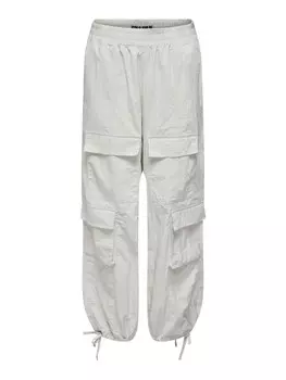 Брюки-карго ONLY Tapered Cargo Pants, светло-серый