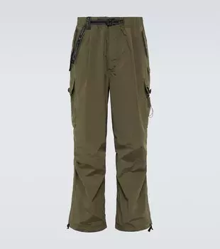 Брюки-Карго оверсайз из рипстопа And Wander, зеленый