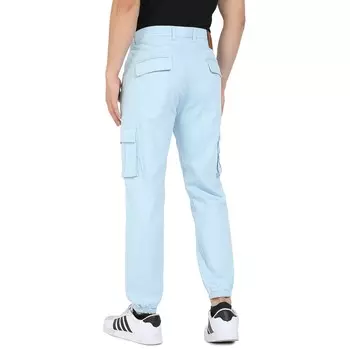 Брюки карго пастельных тонов с манжетами Campus Sutra, синий