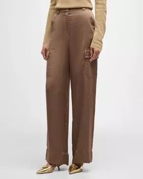 Брюки-карго прямого кроя Khat Marella, цвет Brown