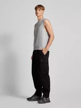Брюки-карго прямого кроя с эластичным поясом Calvin Klein Jeans, черный