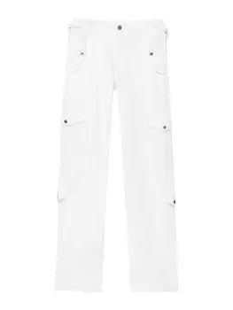Брюки карго Pull&Bear, белый