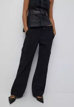 Брюки карго PULL&BEAR, черные