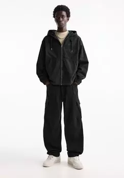 Брюки карго PULL&BEAR, черный
