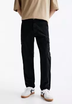 Брюки-карго PULL&BEAR, цвет black