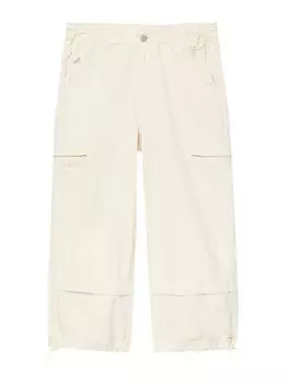 Брюки-карго Pull&Bear Loose fit Cargo Pants, цвет pastel yellow