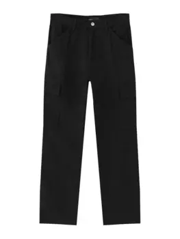 Брюки-карго Pull&Bear Loose fit Cargo Pants, черный