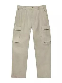 Брюки-карго Pull&Bear Regular Cargo Pants, темно-бежевый