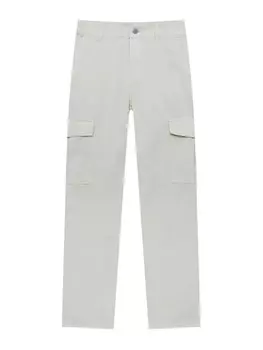 Брюки карго Pull&Bear, светло-серый