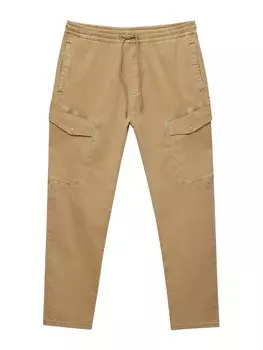 Брюки карго Pull&Bear, темно-бежевый