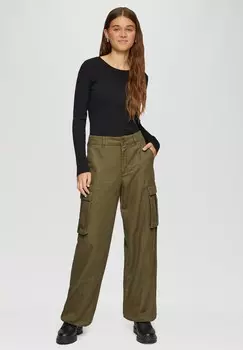 Брюки карго QS, темно-зеленый