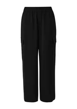 Брюки-карго QS Wide leg Cargo Pants, черный